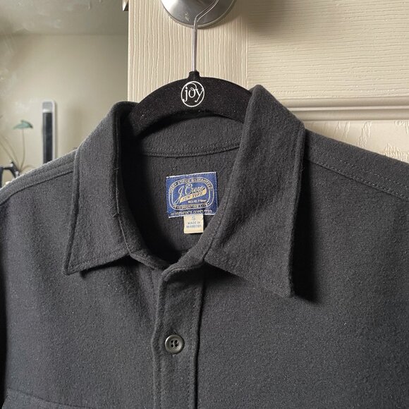 J Crew Heavyweight Chamois Workshirt Black Small - Picture 2 of 3